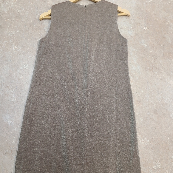 Metallic Gold Sleeveless Dress. Collective Clothing. Size M. - Picture 3 of 6